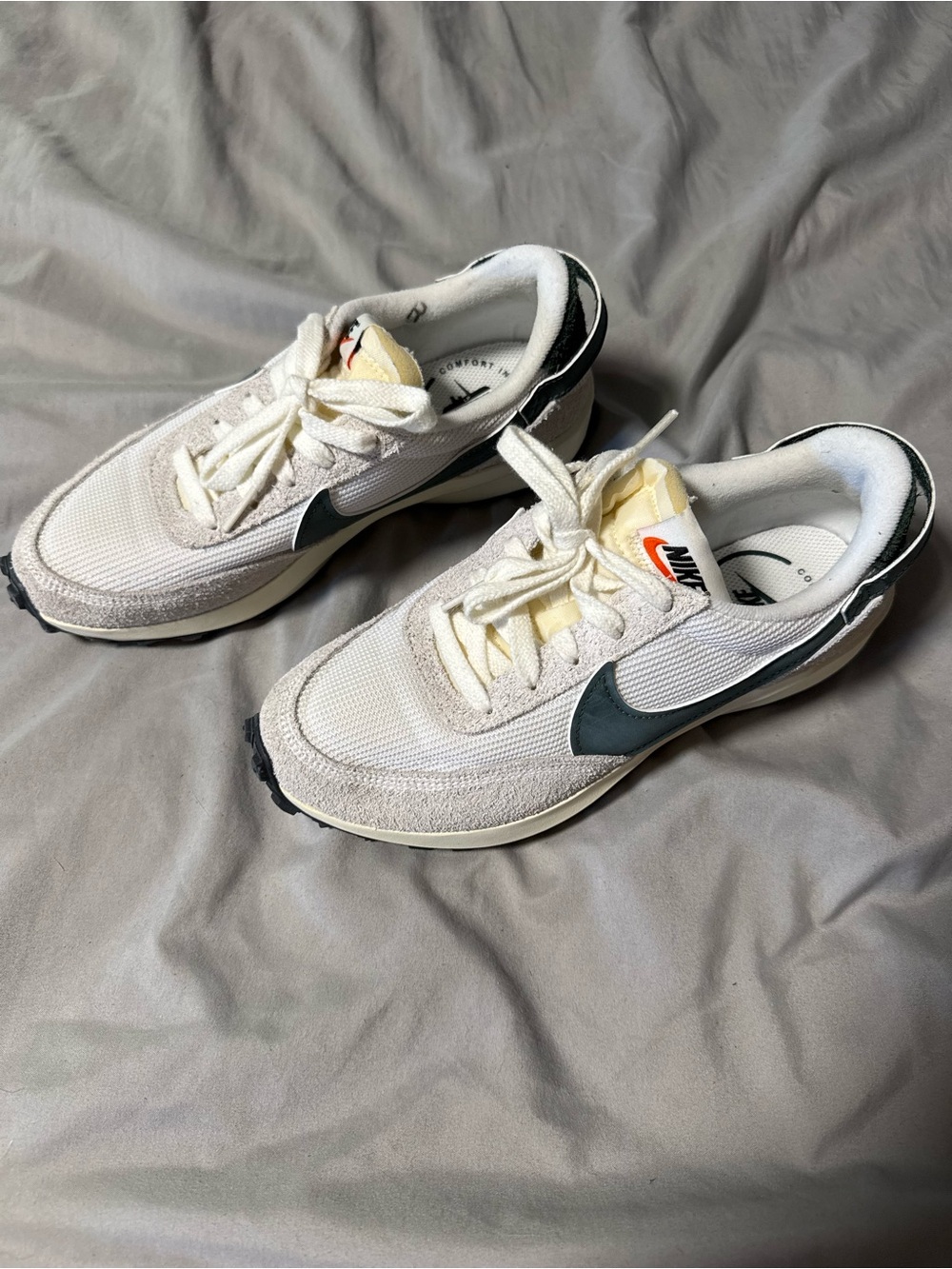 Nike White & Teal Retro Runner Sneakers